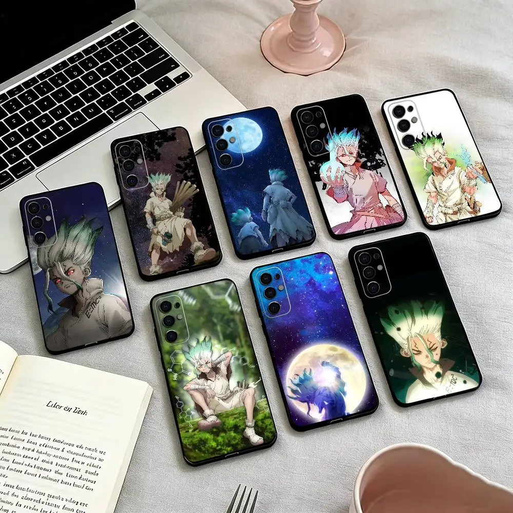 Dr.stone-e S-Senku Ishigami Phone Case For Samsung S25,S24,S21,S22,S23,S30,Ultra,S20,Plus,Fe,Soft Silicone Black Cover