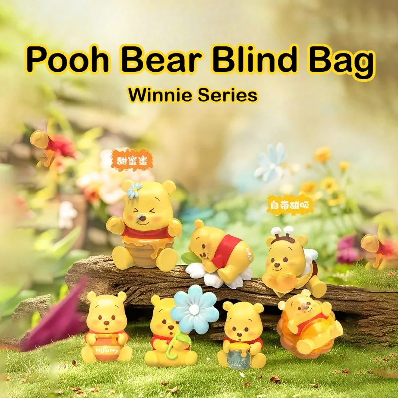 

Disney Pooh Bear Fridge Magnet Blind Bag Magnetic Attraction Figurine Desktop Ornament Mini Doll Toy Gifts Blind Box Mystery Box