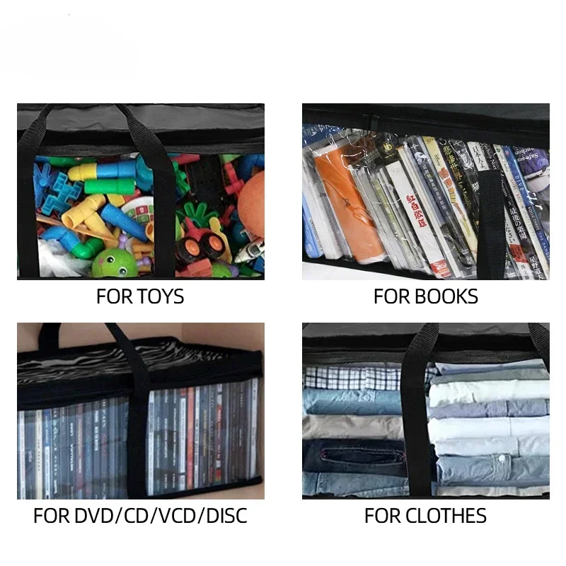 Large Clear Holds DVD CD Storage Holder Easy Zip Closure Carry Bag Organizer Comic Book Storage Bag Transparent Collection - view 3