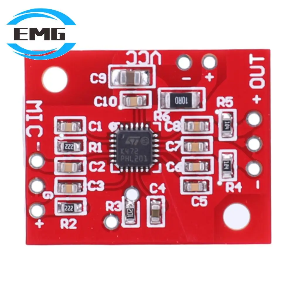 K472 Audio Amplification Board Low Noise Replace MAX9812 Acoustic Effect Pre-Amp Amplifier DC 2.3-5.5V DIY Electronic Components