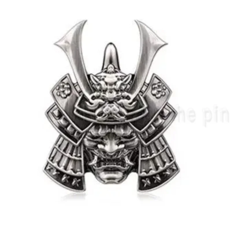 

Japanese Samurai Hannya Metal Car Stickers Emblem Hot Badge Skull Style Pranjna Gunmetal Trunk Auto Motorcycle Accessories