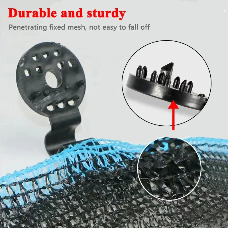 10-100Pcs Shade Cloth Clips Shade Fabric Clamps Grommets for Net Mesh Cover Sunblock Fabric in Garden Backyard Greenhouse Fixer