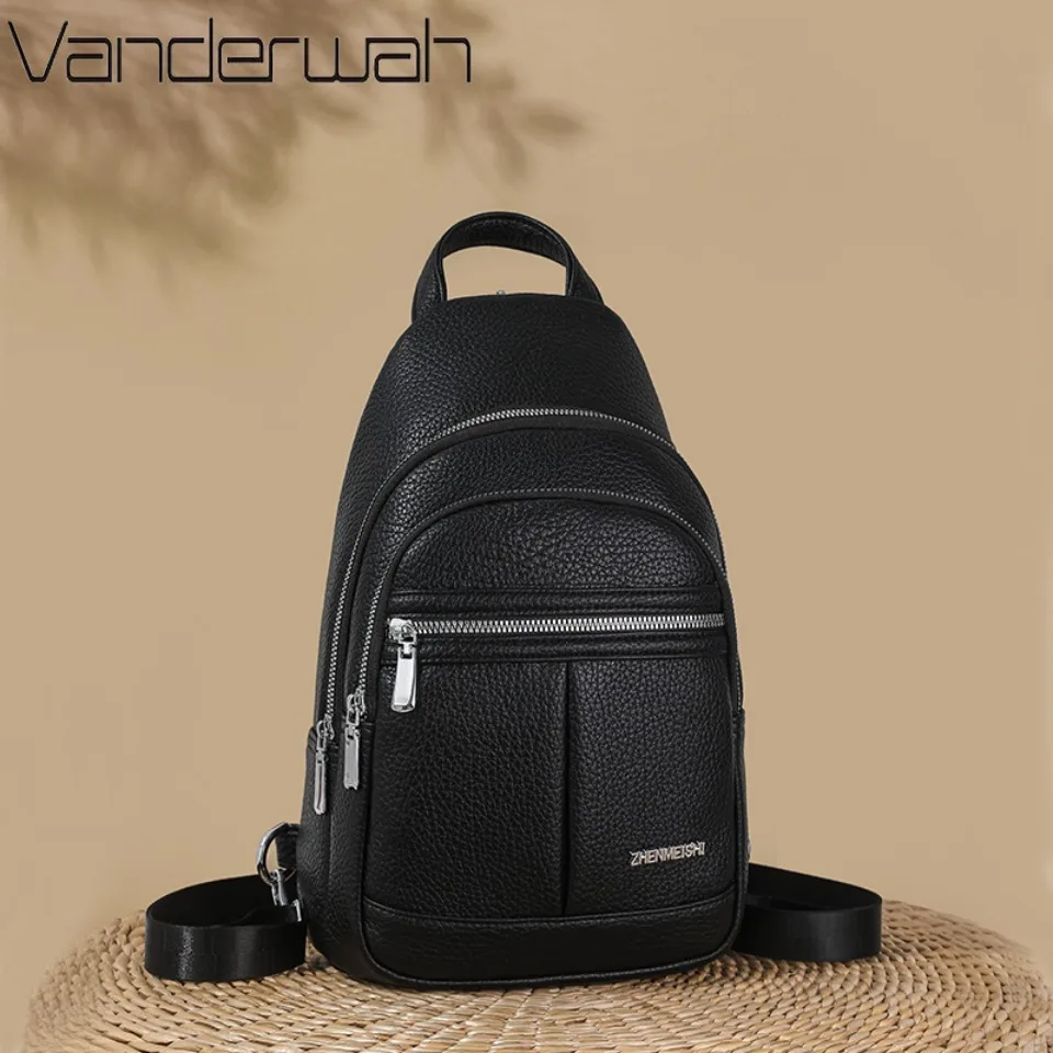 

Women's Chest Bag New Fashion Pu Leather Waterproof Back Pack Multifunctional Mini Women Backpack Casual Crossbody Bags Bagpack
