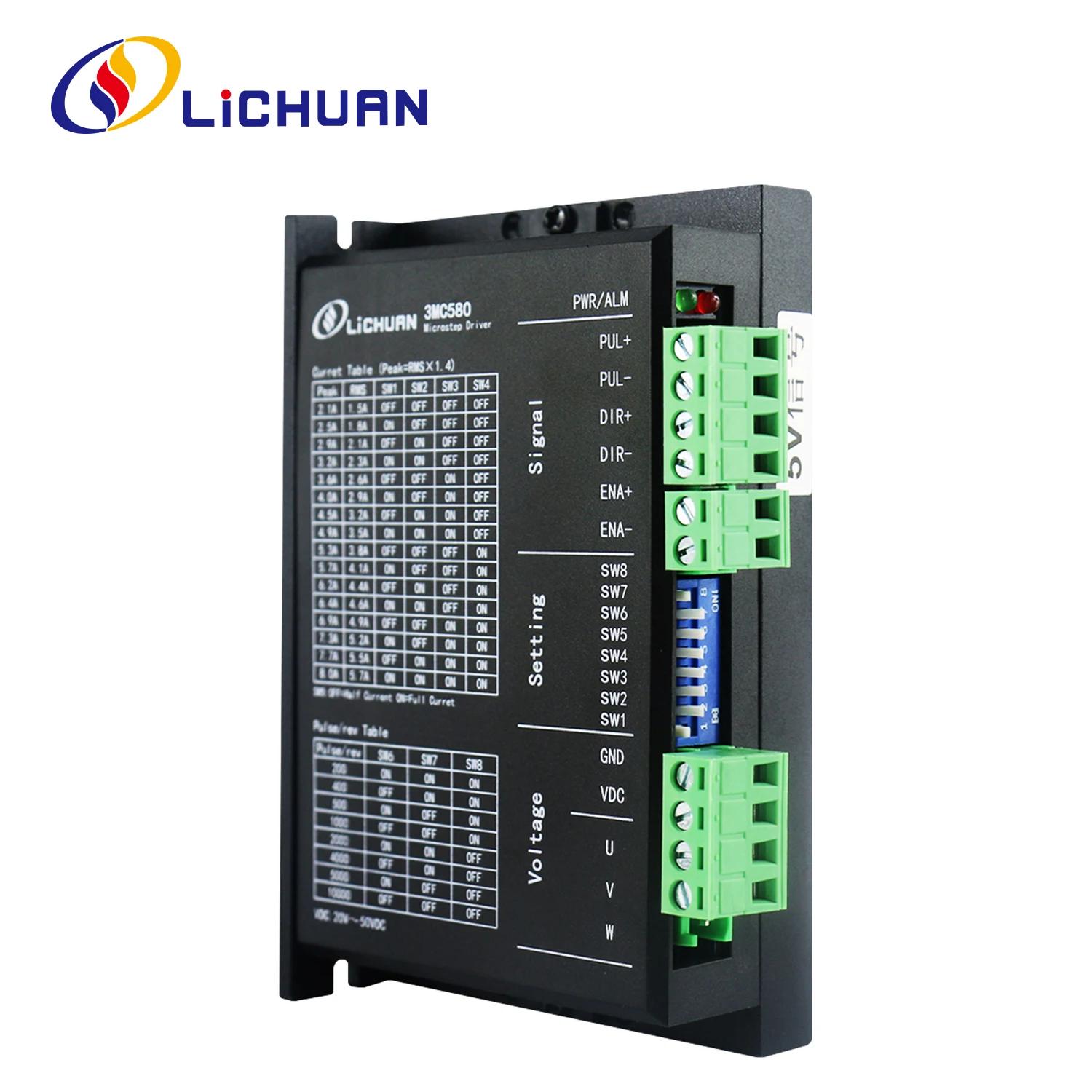 

Lichuan DC20V~50V 8A 200~10000ppr Драйвер шагового двигателя с открытым контуром 3-фазный драйвер шагового двигателя с открытым контуром Nema23 для автоматизированной машины