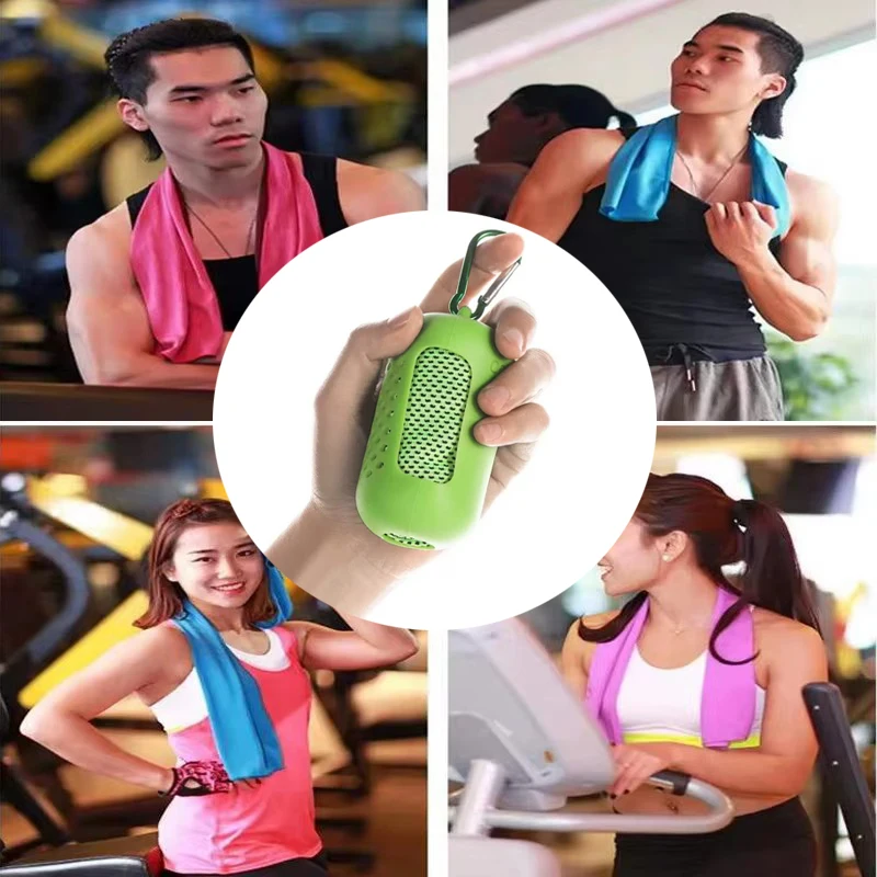 

Летнее охлаждающее спортивное полотенце — портативное быстросохнущее ледяное пляжное полотенце для бега в тренажерном зале и плавания с силиконовой сумкой для путешествий на открытом воздухе