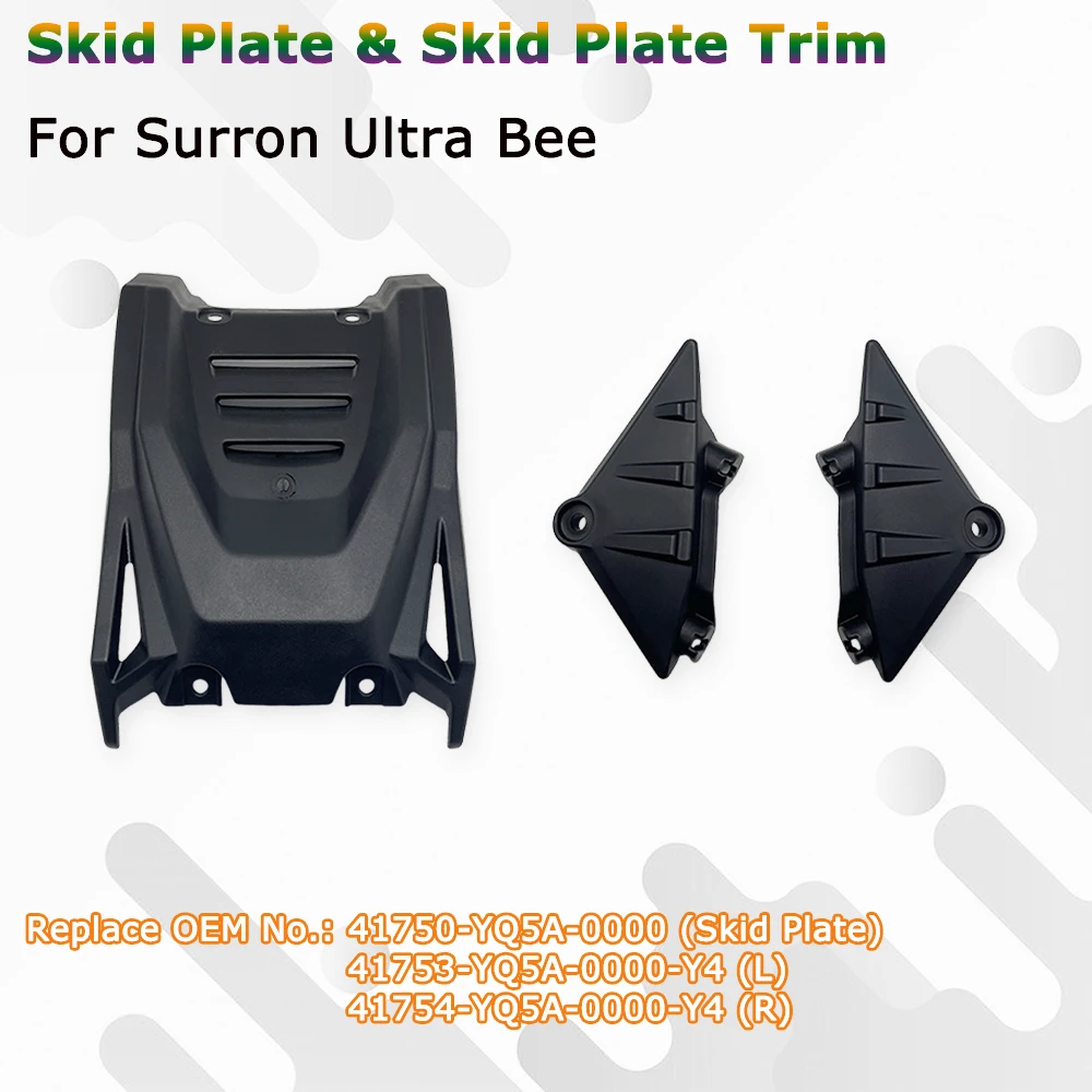 OTOM Motorcycle Ultra Bee Skid Plate Frame Support For SurRon Bottom Skid Plate Trim Electric Dirt Bike Engine Protection Parts