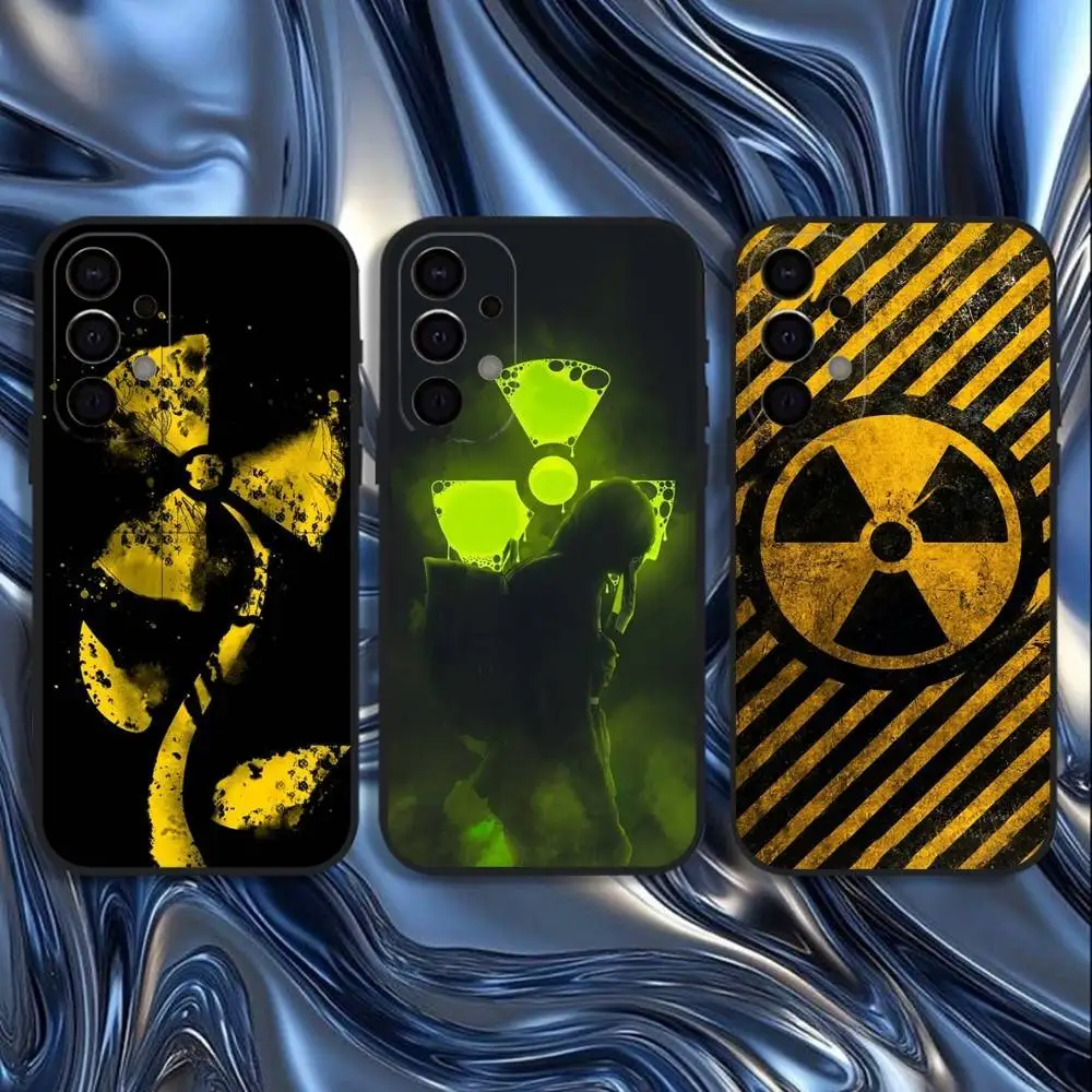 

Nuclear Radiation Toxic Danger Sign Phone Case For Samsung S25,S24,S21,S22,S23,S30,Ultra,S20,Plus,Fe,Lite,5G Black Cover
