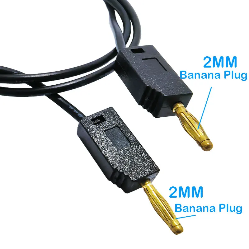 

2mm Test Wire Line 50cm 1m K2 Banana Plug Connector Gold-plated Pure Copper Solder Tail Foldable Stackable Experiment Cable