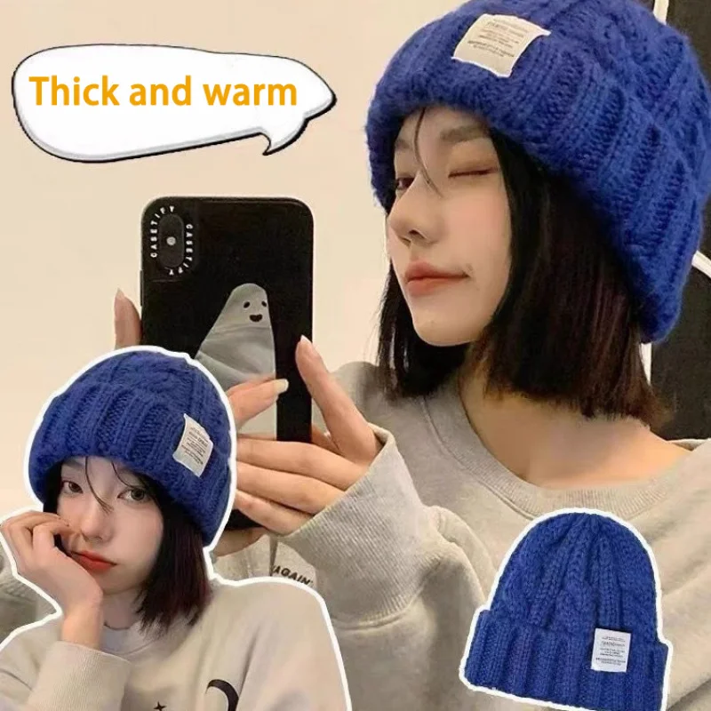Autumn/Winter Warm Hat Couple Twisted Household Coat Head Hat Slimming Autumn/Winter Fashion Knitted Hat