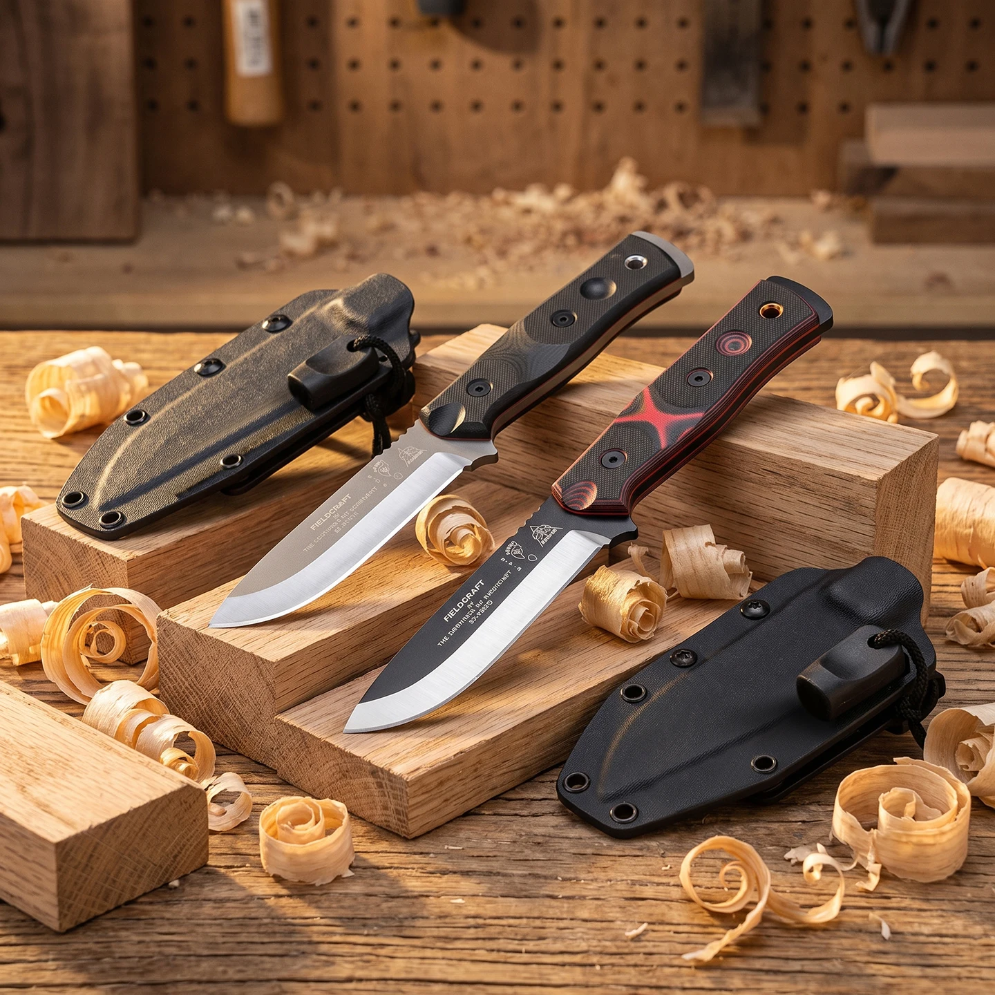 TOPS-BOB Outdoor Knife - Black Linen Micarta® Multi-Purpose Tool Knife - Half-Hammer Edge Open-Blade Straight Knife
