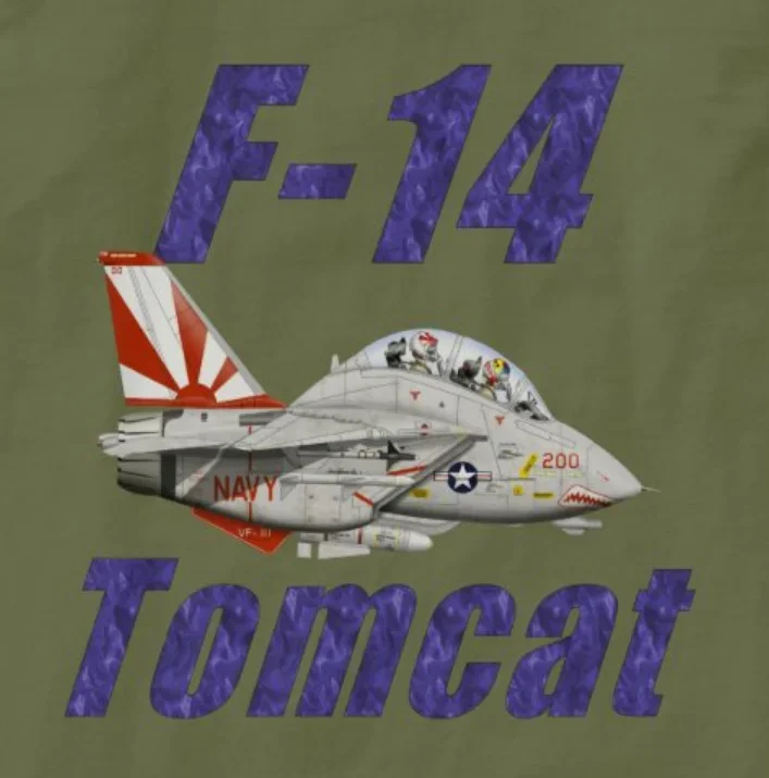 Cartoon Sundowners Squadron F-14 Tomcat Fighter T-Shirt 100% Cotton O-Neck Summer Short Sleeve Casual Mens T-shirt Size S-3XL - Image 4