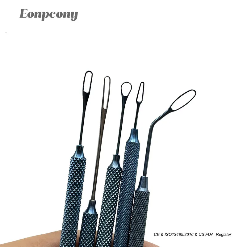 Kansas Lens Loop Nucleus Dividers Titanium Hook with Loops Ophthalmic Surgical Instrument Tools