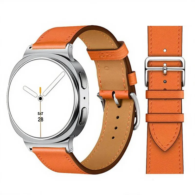 Leather Straps for Samsung watch 8 classic SmartWatch Accessories replacement Bracelet for Samsung watch 8 40mm 44mm  sport Band