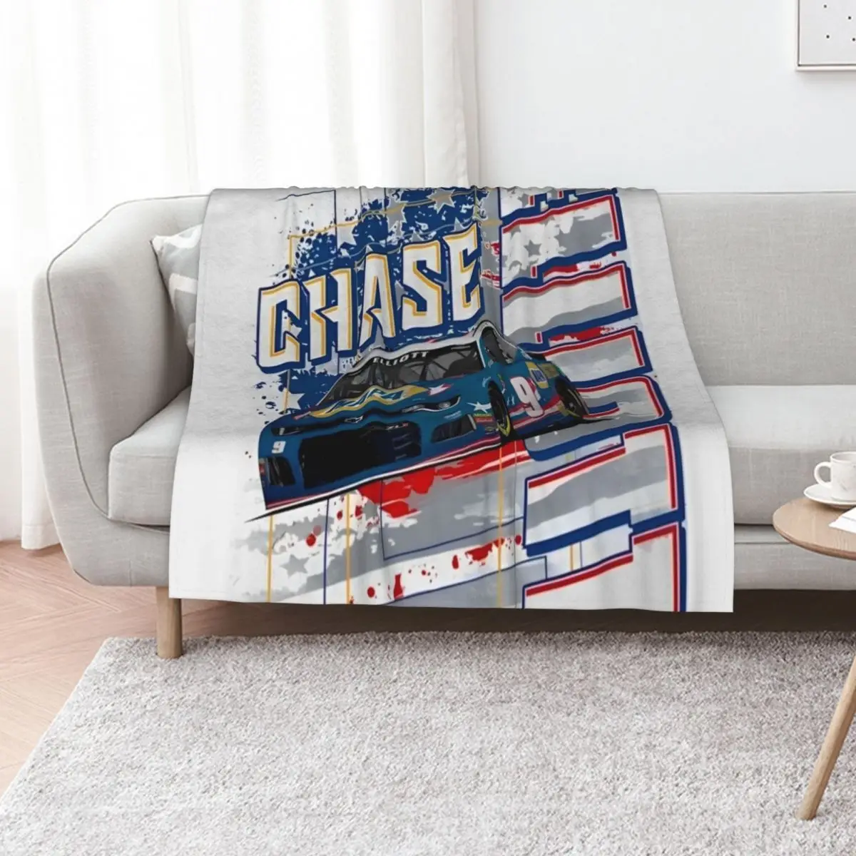 

Chase elliott Throw Blanket Faux Fur Soft Warm Blanket for Bed