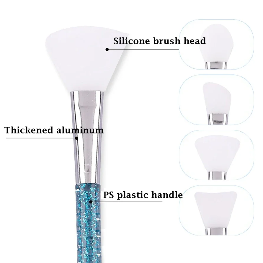 1 pieza de cepillo de máscara de silicona DIY salón de casa herramientas de maquillaje de belleza cosmética aplicador de cepillos de mezcla de barro Facial profesional