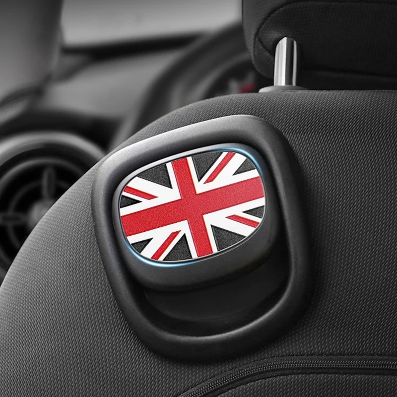 2pcs Leather Car Rear Seat Back Handle Decal Cover Protective Sticker for MINI Cooper JCW F56 Decorative Interior Accessories