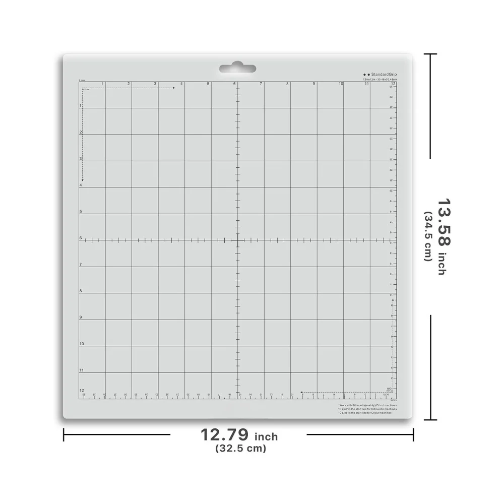 12x12 Vinyl Cutting Mat for Silhouette Cameo 4/3/2/1, Adhesive Non-Slip Cut Mat for Crafts, Quilting, Sewing, Scrapbooking view 2
