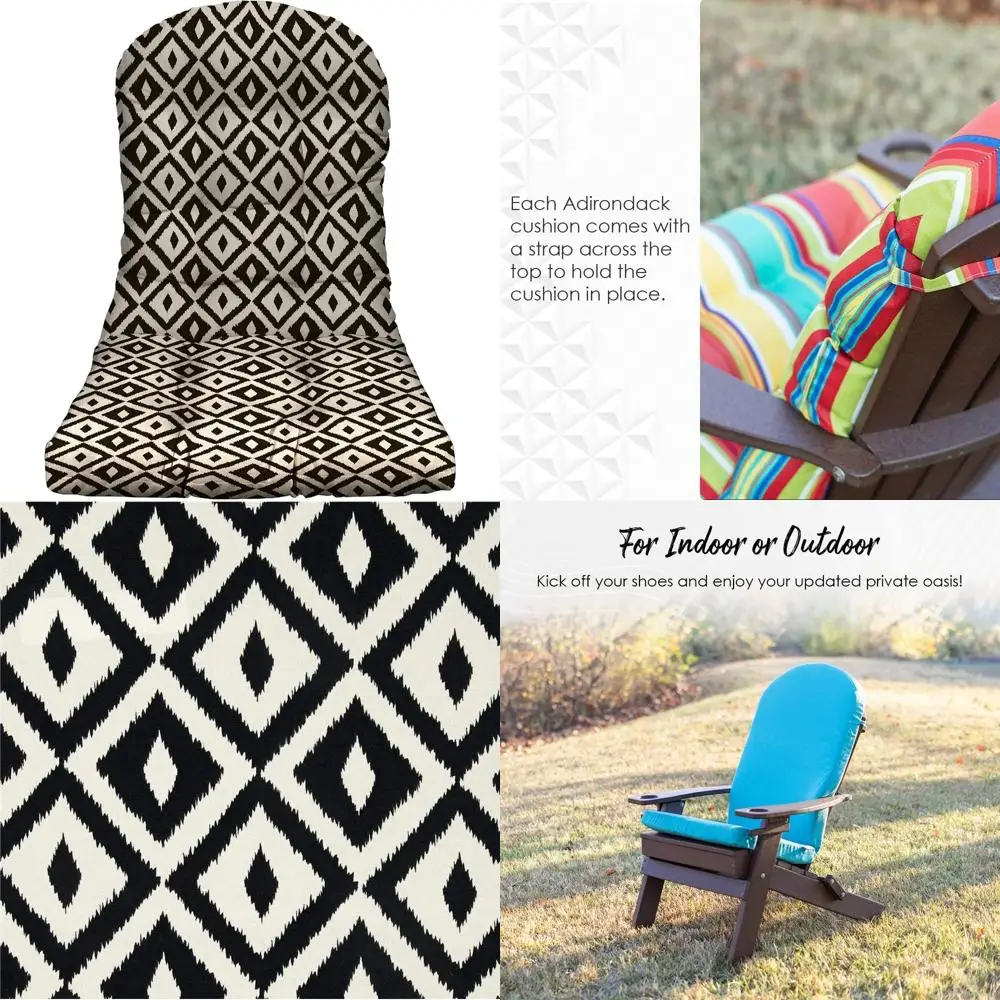 

всепогодная тафтинговая подушка для кресла Адирондак, 42,5х21 дюйма, ткань с пряностями, устойчивая к воде и выцветанию, для использования на открытом воздухе.