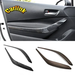 for Toyota Corolla 2019 2020 ABS Carbon Fiber/Wood grain Car Inner Front Door Armrest Handle Cover Trim car styling Accessories