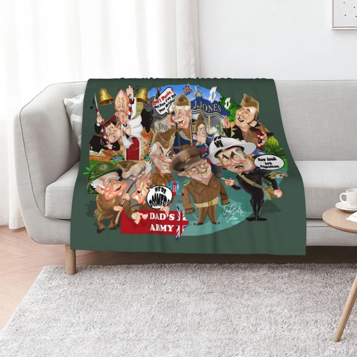 Dads Army Collective Throw Blanket Beach Fashion Sofas Moving blankets and throws Decorative Sofas Flannel Fabric Blankets