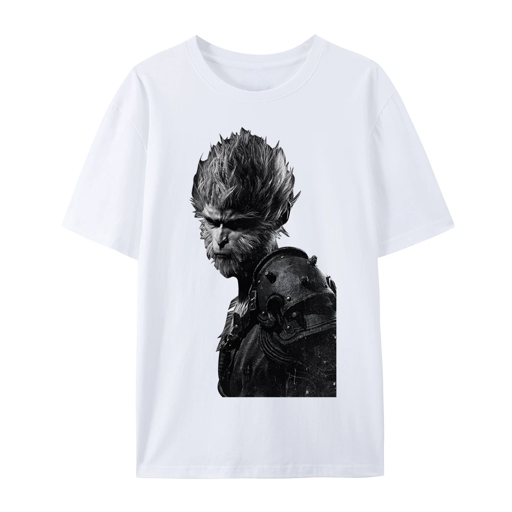 Cool Wukong Character Print Women T-Shirts Cotton Comfortable Short Sleeve Fashion Personality Tops man and woman Best gift