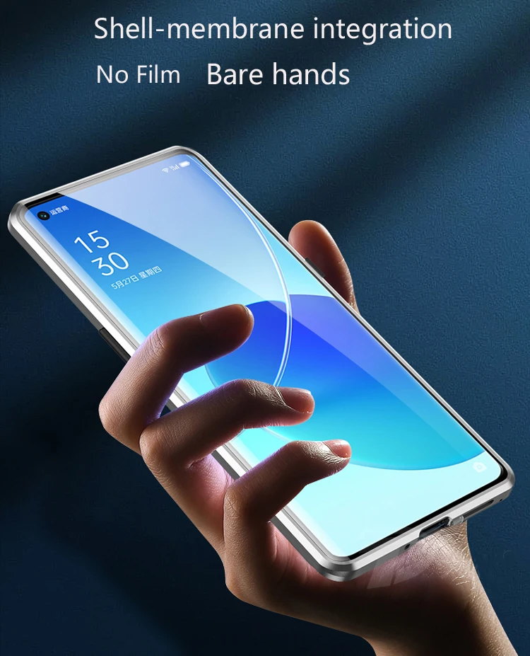 حافظة حماية بعدسة من الزجاج المقسى مزدوجة الجوانب لهاتف هواوي نوفا Y73 Y72s Y70 Y71 Y90 Y91 حافظة هاتف بممتص الصدمات المغناطيسي المعدني