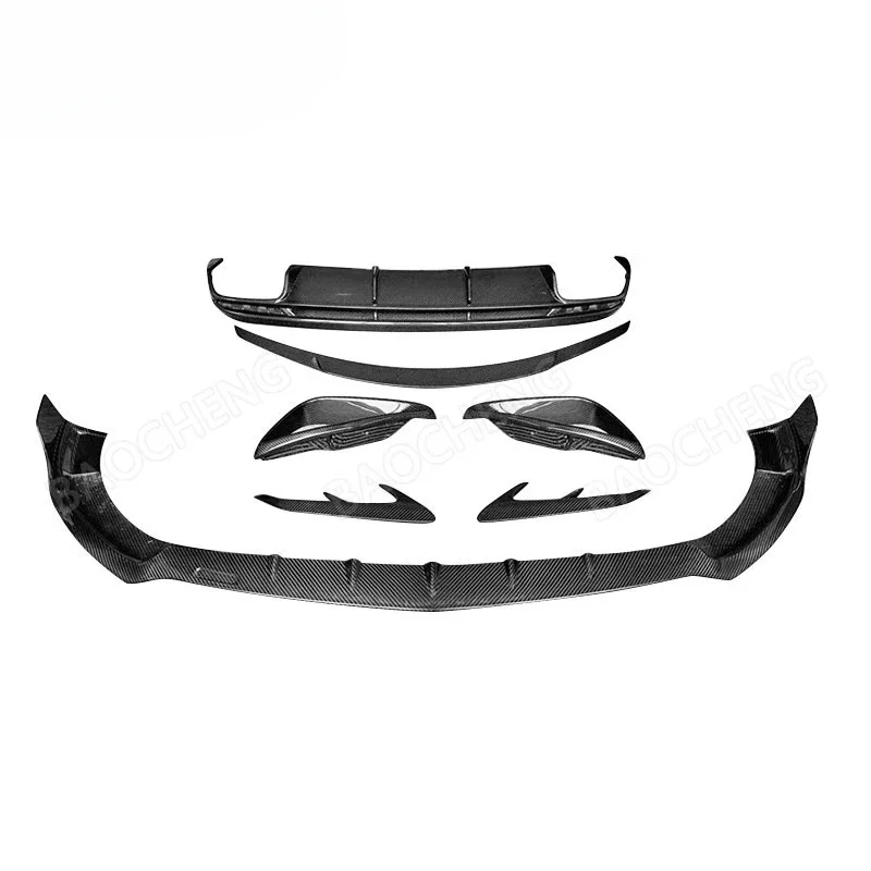 For Mercedes Benz  high quality carbon fiber body kit with front lip rear bumper car parts accessories