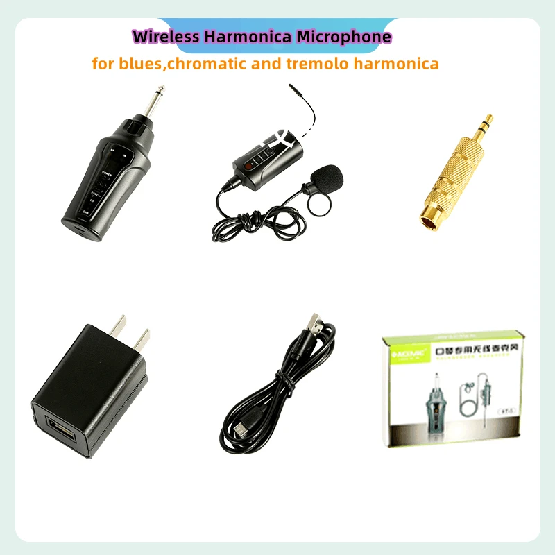 Wireless Harmonica Microphone for blues harp chromatic and tremolo