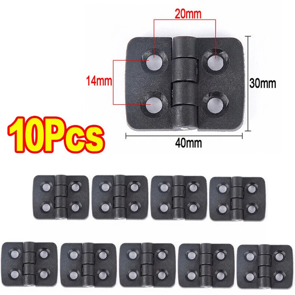 10pcs Door Hinges Nylon Plastic Butt Window Hinges For Electric Box Cabinet Industrial Box Bearing Hinge Binder Home Hardware