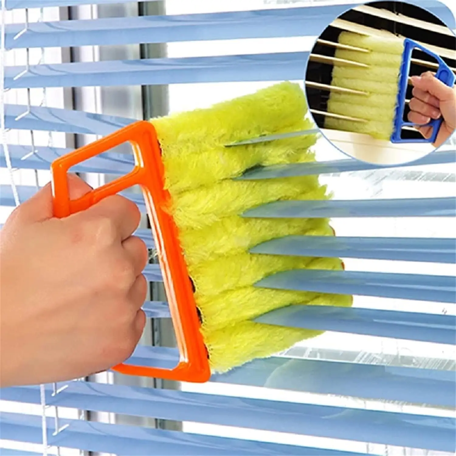 7-Tooth Blind Spot Mini Handheld Cleaning Brush, Multifunctional Cleaner for Awning, Wall Panel, Air Conditioner, Car & Fan