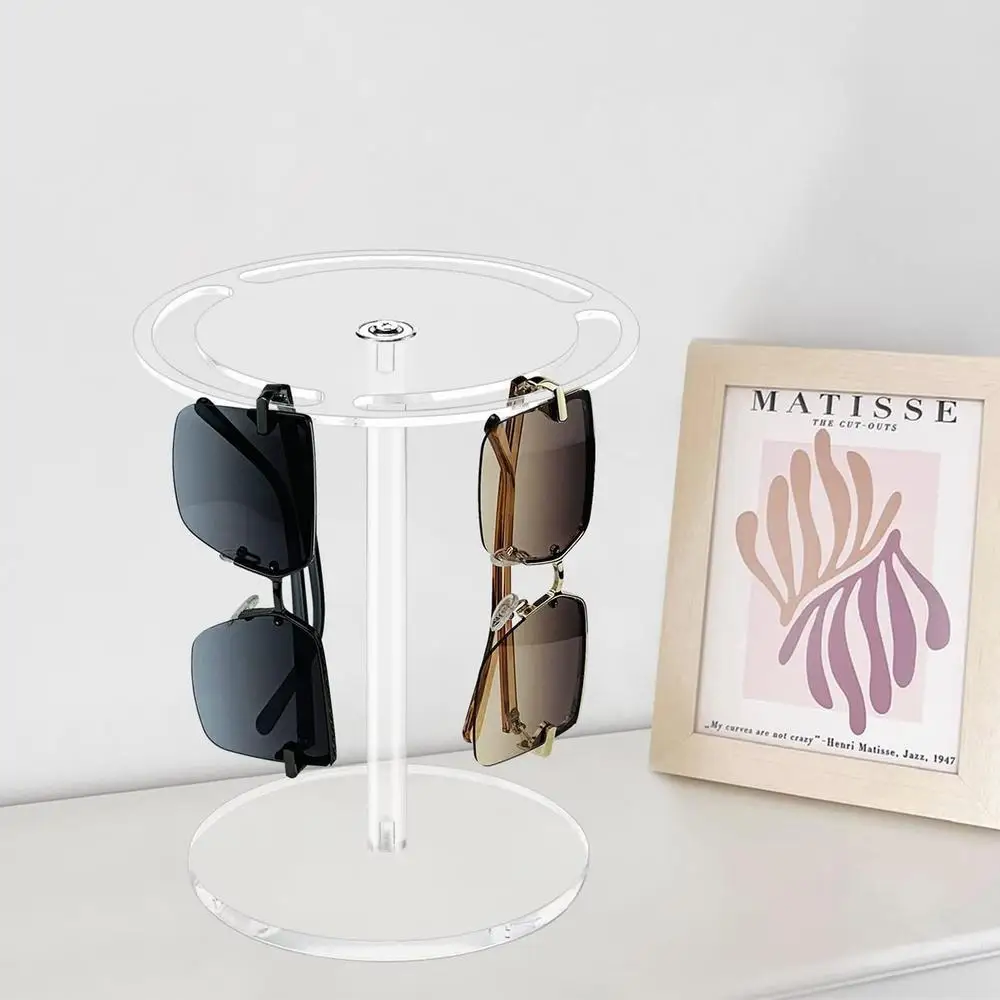 

360 Degree Rotating Sunglasses Organizer Acrylic Holder Stand New for Tabletop