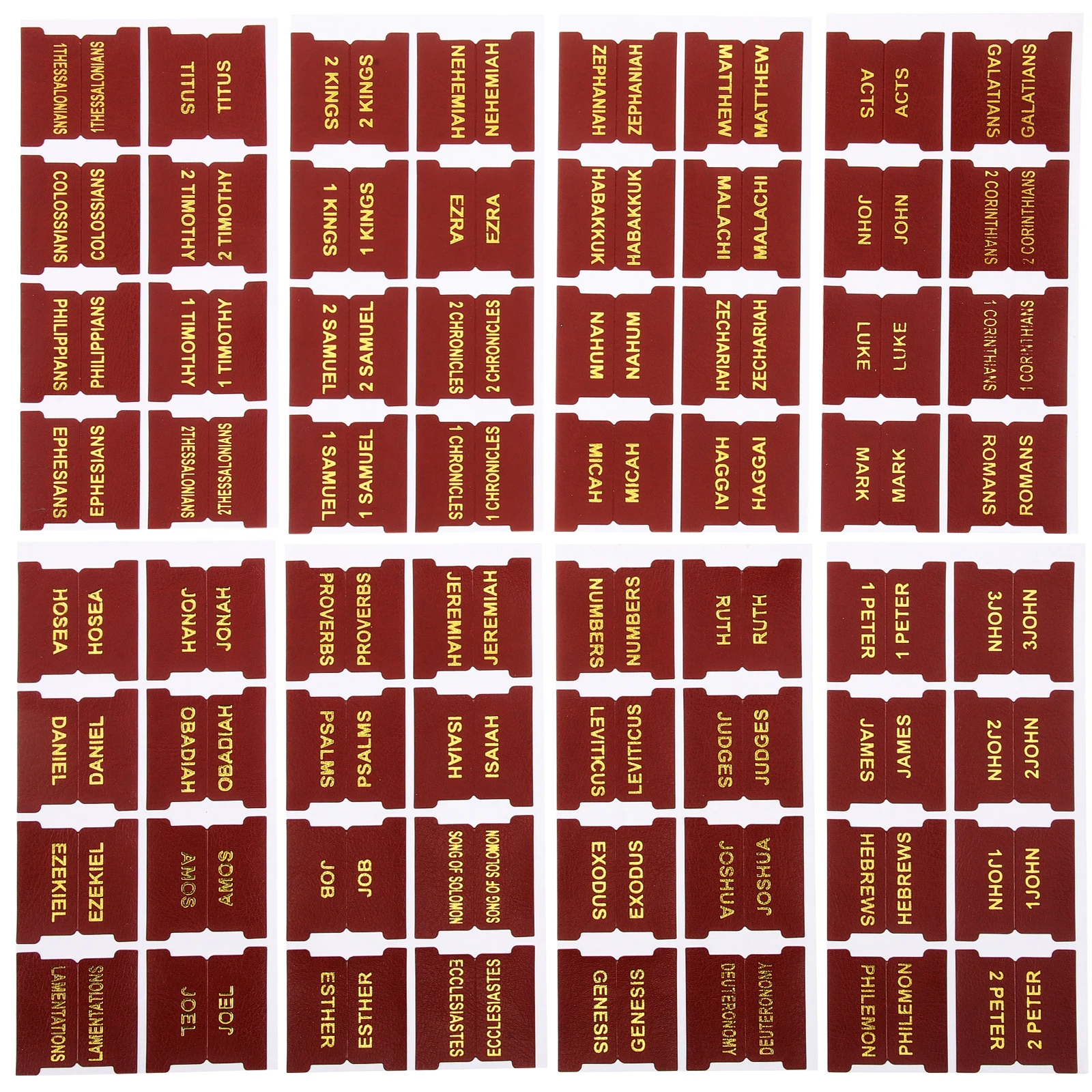 

1 set Bible Labels 66 Index Tabs 14 Blank Markers Brown Study Supplies Notebook Pages Journaling Accessories