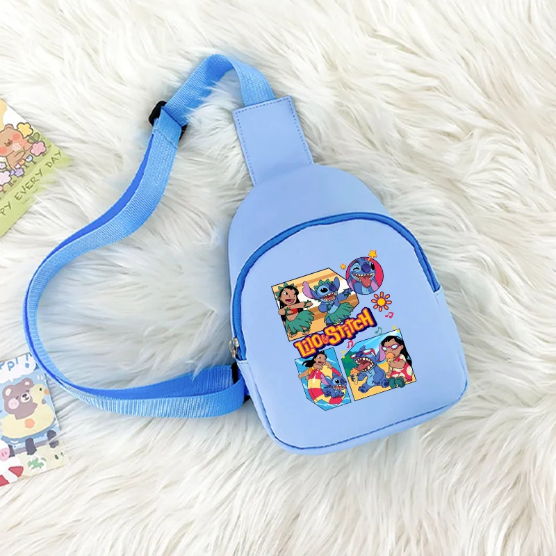 

Lilo & Stitch Boys Girls Cute Crossbody Bags Anime Movie Graphic Print Chest Bag Fashion Satchel Baby Shower Birthday Party Gift