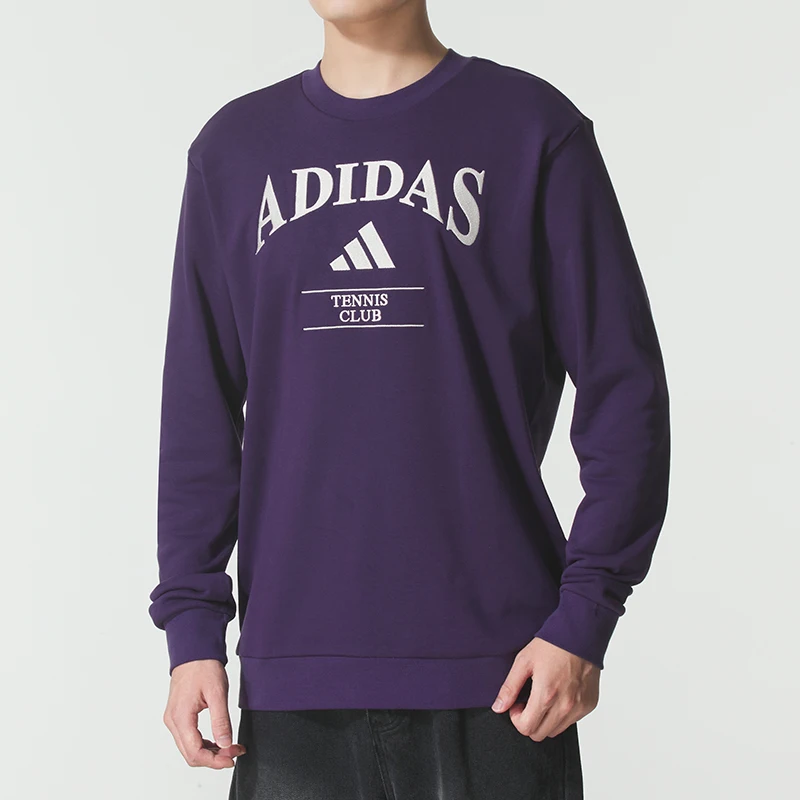سويت شيرت رجالي من Adidas، بلوزة كاجوال عصرية كلاسيكية، بلوفر مريح، تي شيرت بأكمام طويلة قابل للتنفس Ka0995
