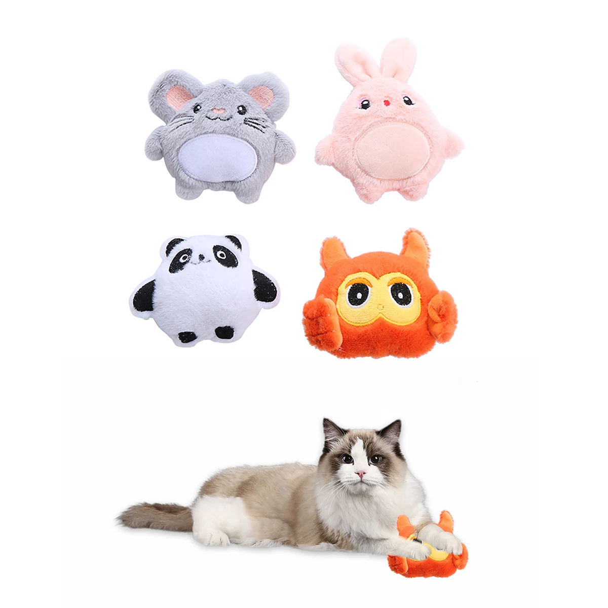 Catnip plush paper Cat toys include catnip cute cartoon animal toys