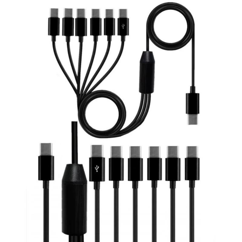 USB C Splitter Cable Multi USB C to USB C Cable 2/4/6 Type C Male Charger Cable for Android Samsung Tablet and TypeC Device
