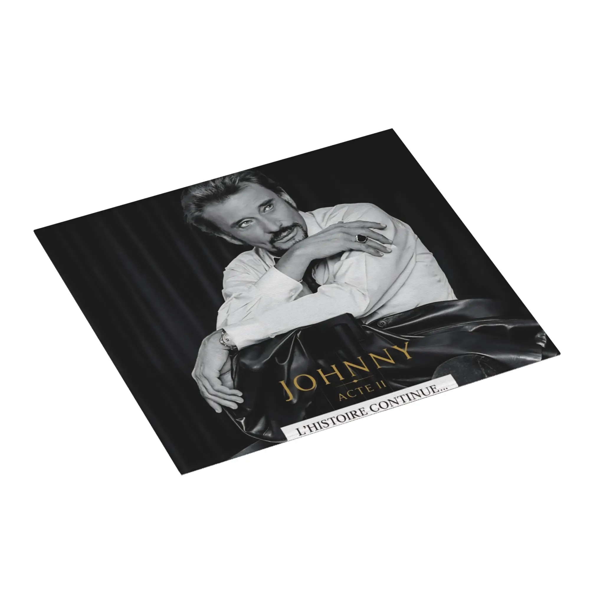 Johnny Hallyday French Rock Singer Drying Mat For Kitchen Waterproof Non‑Slip Oil Proof Reusable Countertop Protector Mat