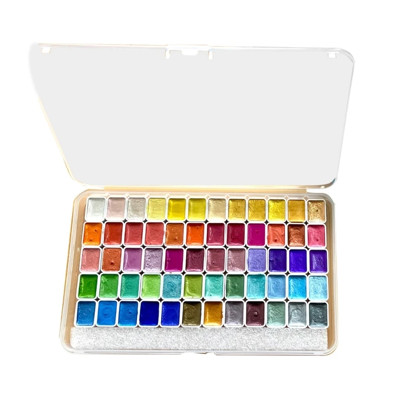 20/42/60 グリッター水彩ペイント固形水彩セット子供初心者絵画用