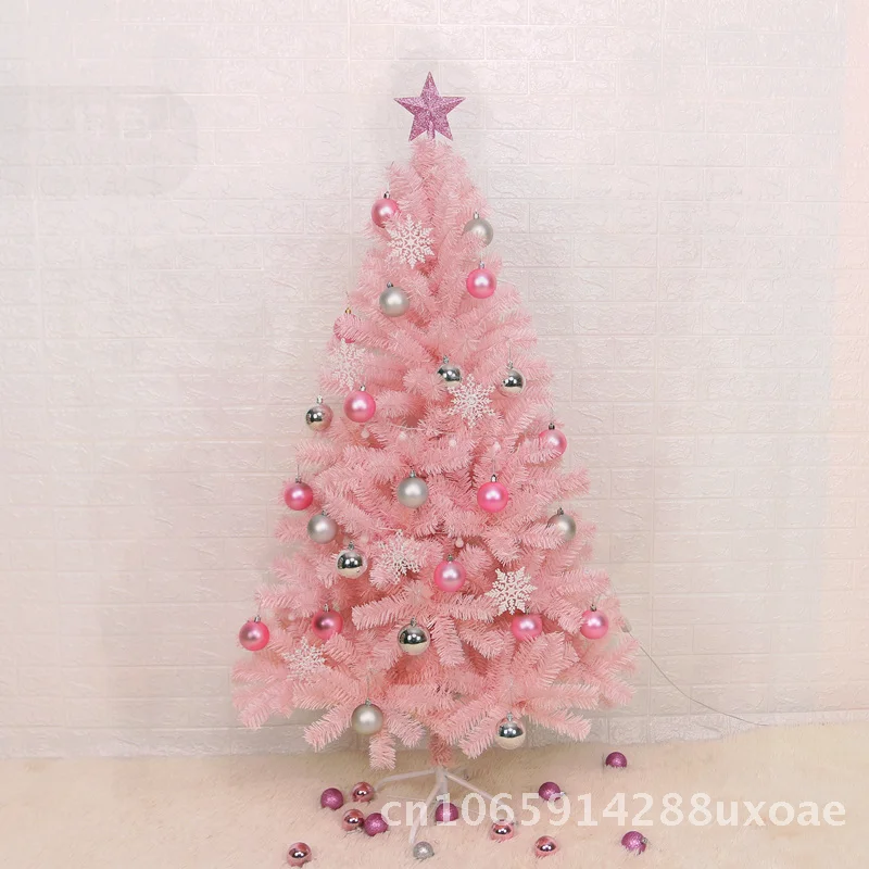 

Pink Christmas Tree 1.5/1.8 Meters PVC Floor-Standing Christmas Decoration Net Red Creative Bare Tree for Holiday Packaging