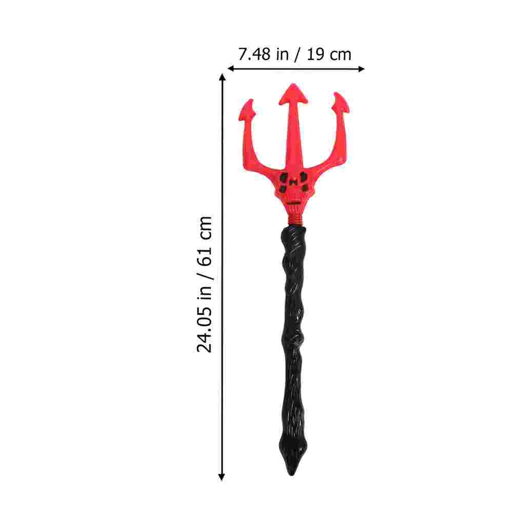 2 Pcs Threaded Rod Ghost Trident Simulation Pitchfork Costume Accessories Prop Fake Forks Halloween Props Child