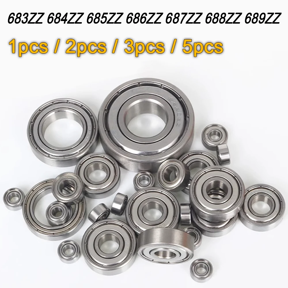 Ball Bearings 683ZZ 684ZZ 685ZZ 686ZZ 687ZZ 688ZZ 689ZZ Deep Groove Miniature Bearings for Skateboard Scooter 3D Printer Bearing