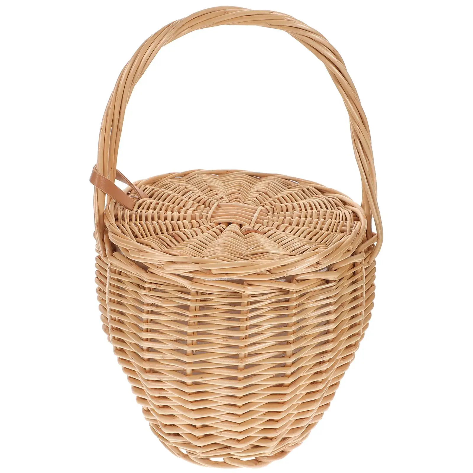 

Rattan Handbag Style Woven Tote Travel Bag Casual Pouch Simple Hand Woven Bag Girl Large Capacity Stylish Eco Gift