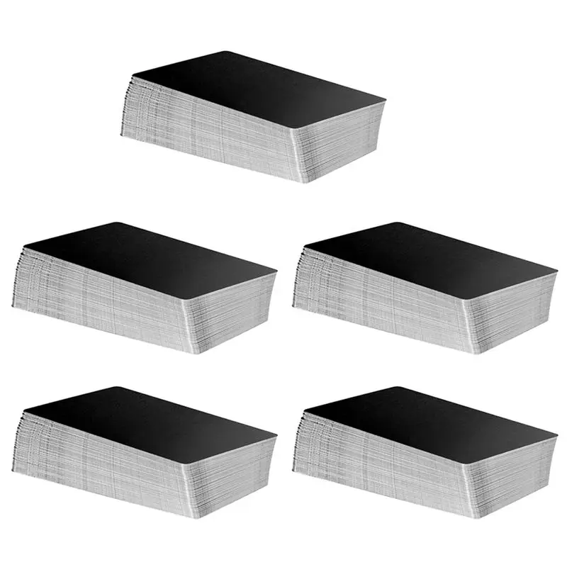

Feb.500 Pcs Metal Engraving Blanks Aluminum Sheet Laser Engraving Business Card Engraving DIY Gift Cards, Matte Black
