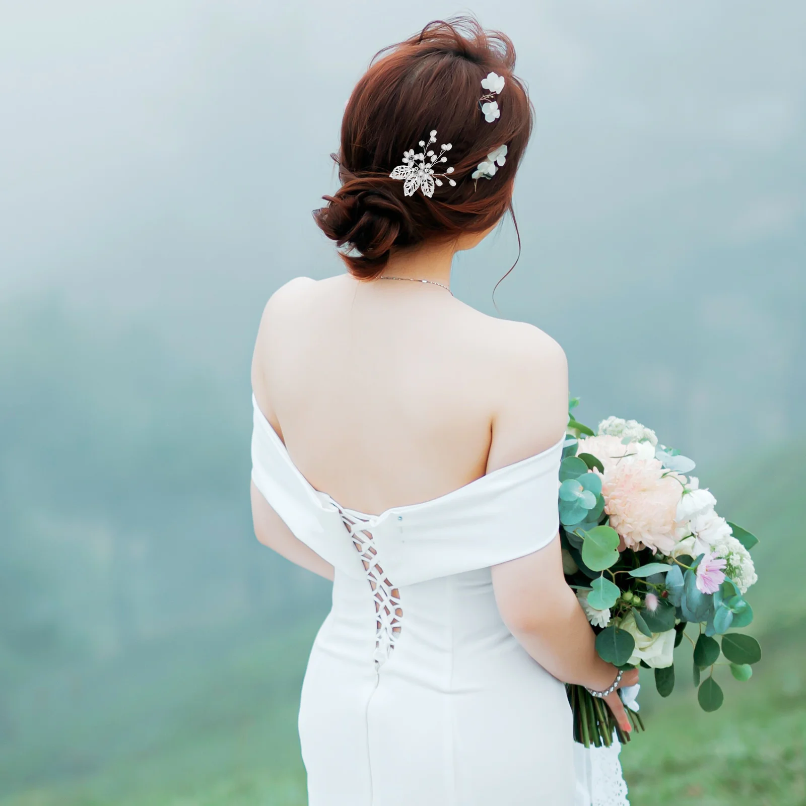 

3pcs Silver Pearl Wedding Hairpin Bridal Accessories U Shaped Pins For Buns Chignon French Twist Hair Sticks Women