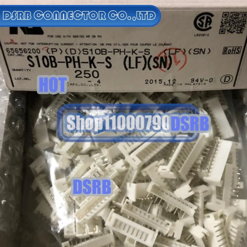 

50pcs/lot S10B-PH-K-S 10P 2.0MM legs width 100% New and Original