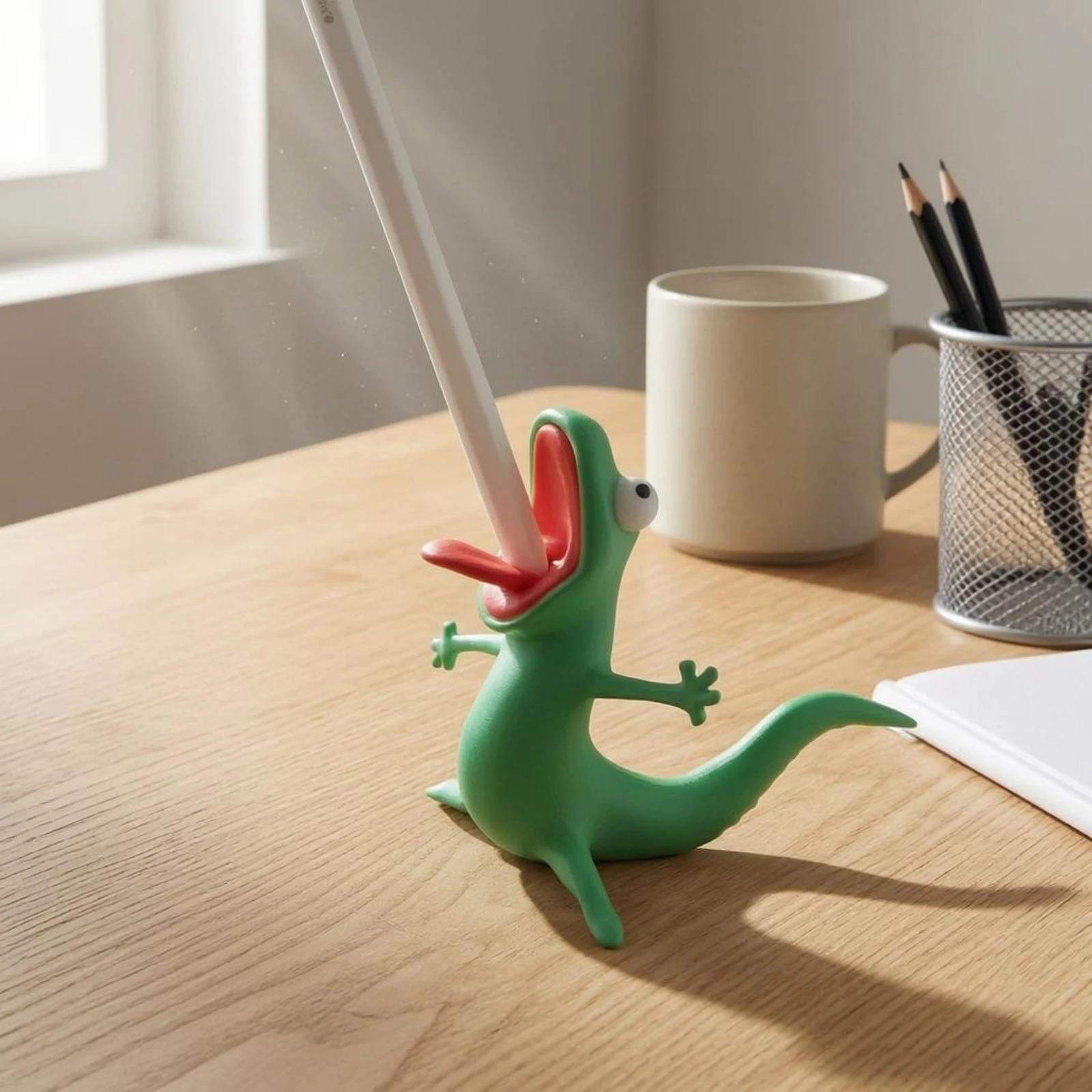 3D-Printed Lizard Pen Holder PLA Lizard Pen Holder
