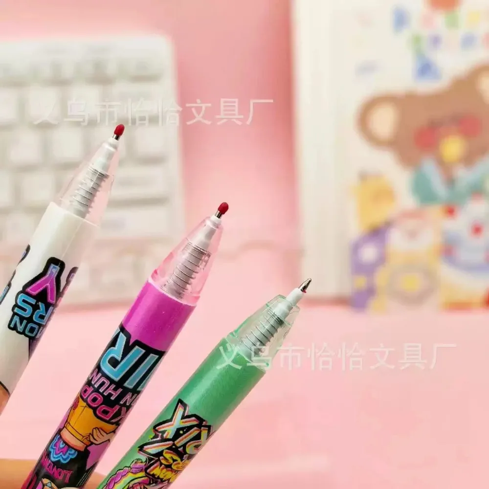 عشوائي KPOP الساحرة الصيد فريق الصحافة القلم عالية الجمال قلم محايد اللون التصحيح الكورية مانغا نمط لطيف طالب فتاة القرطاسية