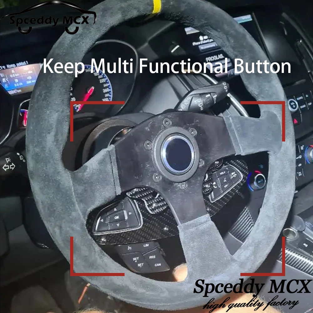 

Spceddy MCX автомобильный руль, кронштейн из настоящего углеродного волокна для Ford Focus RS/ST mk3, магнитное удлинение переключения передач