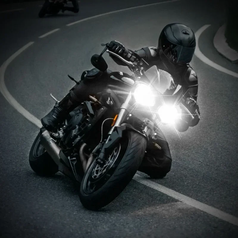 1/4Pcs Motorcycles Headlight Working Spot Light 6 LED Auxiliary Motorcycles Headlight Motorbike Fog Lamp Scooter Modified Bulbs