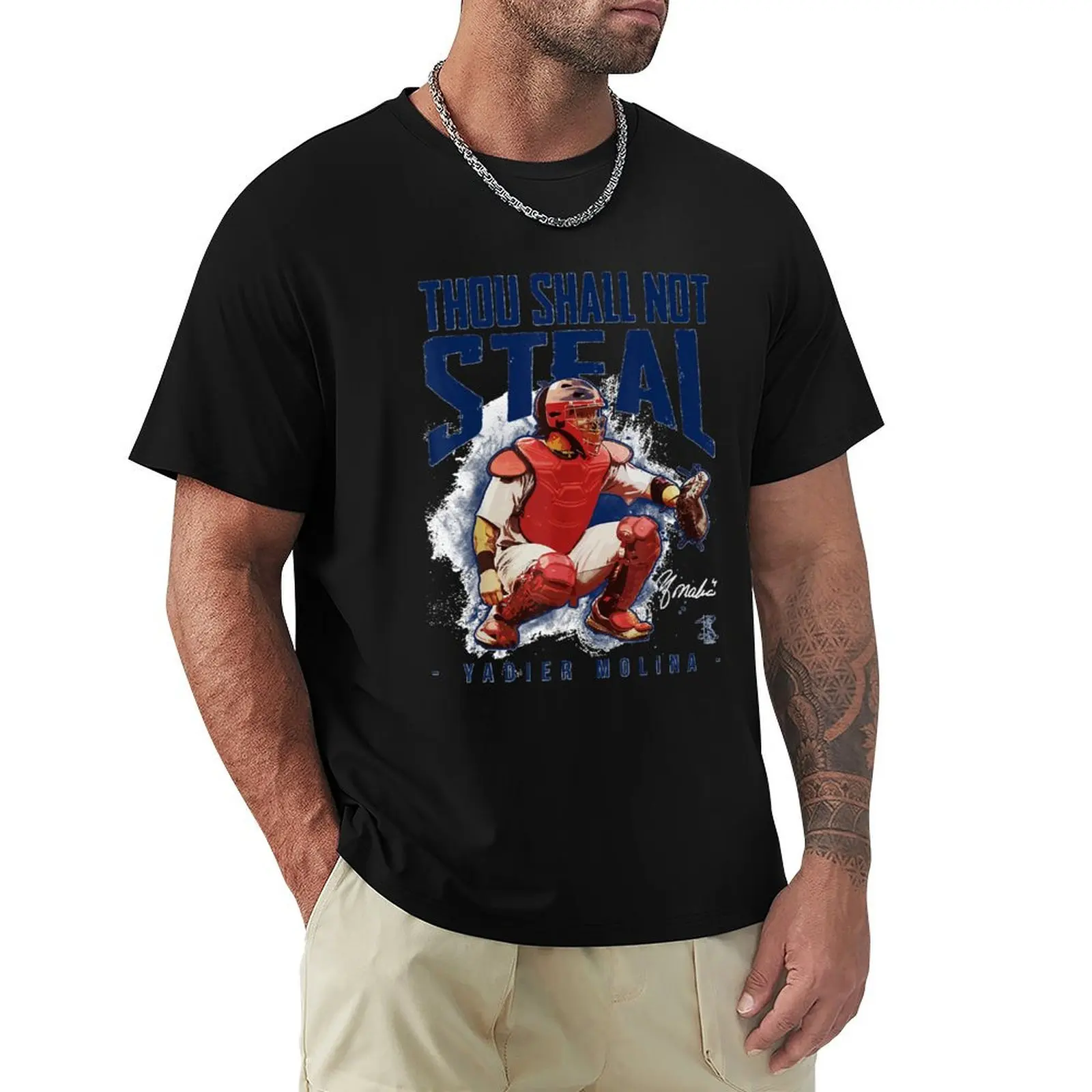 Yadier molina thou shall not steal apparel T-Shirt t shirt man luxury T-Shirt